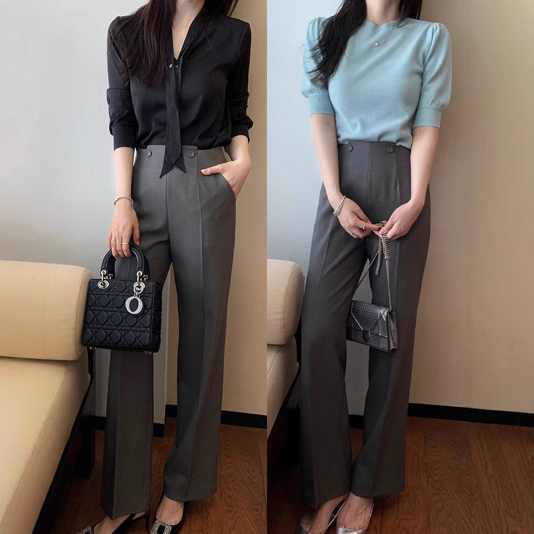 Women's Elegant and High-Waisted Suit Pants Drune