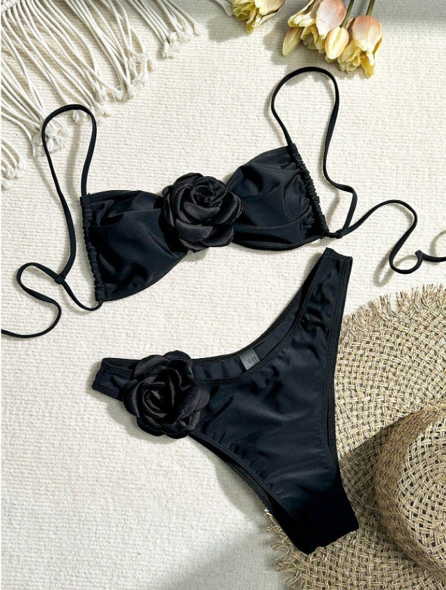 Ladies Elegant Bikini with Floral Decor Mune Fashion