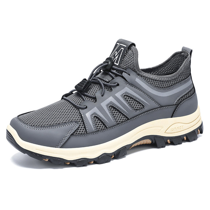 Men's breathable trekking sneakers with quick-lace system, sock-like mesh shaft, and grippy profile sole Mune Fashion