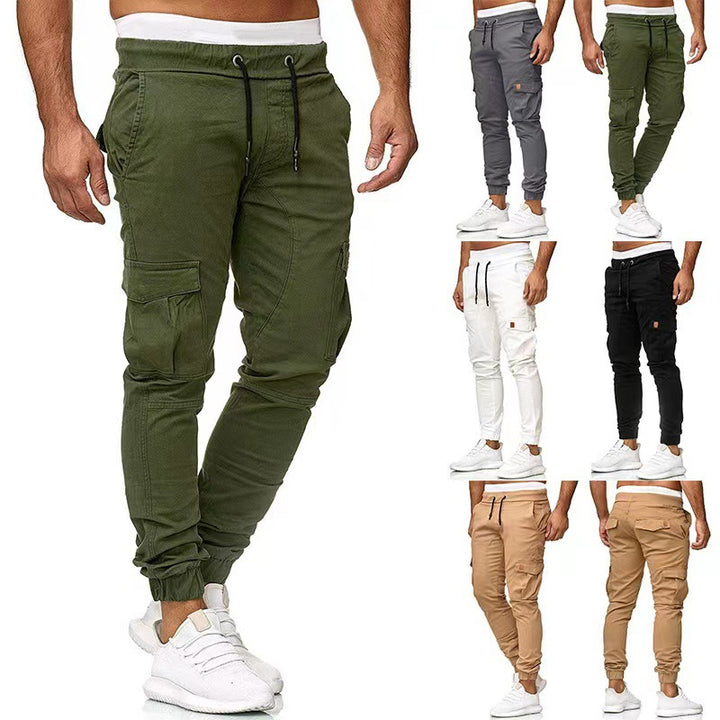 Men's Tactical Cargo Joggers with Drawstring, Elastic Cuffs, and Multiple Pockets Mune Fashion