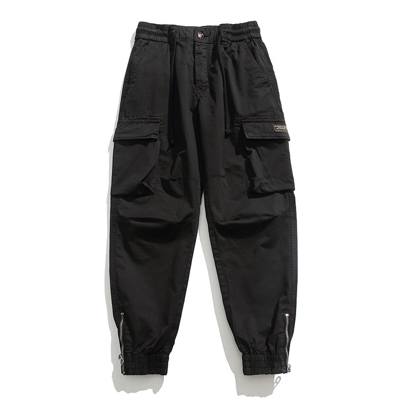 Herren Cargo-Joggerhose mit elastischem Komfortbund, Kniepaneelen und Reißverschluss-Knöcheln Mune Fashion