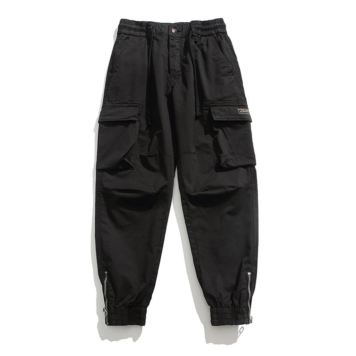 Herren Cargo-Joggerhose mit elastischem Komfortbund, Kniepaneelen und Reißverschluss-Knöcheln Mune Fashion