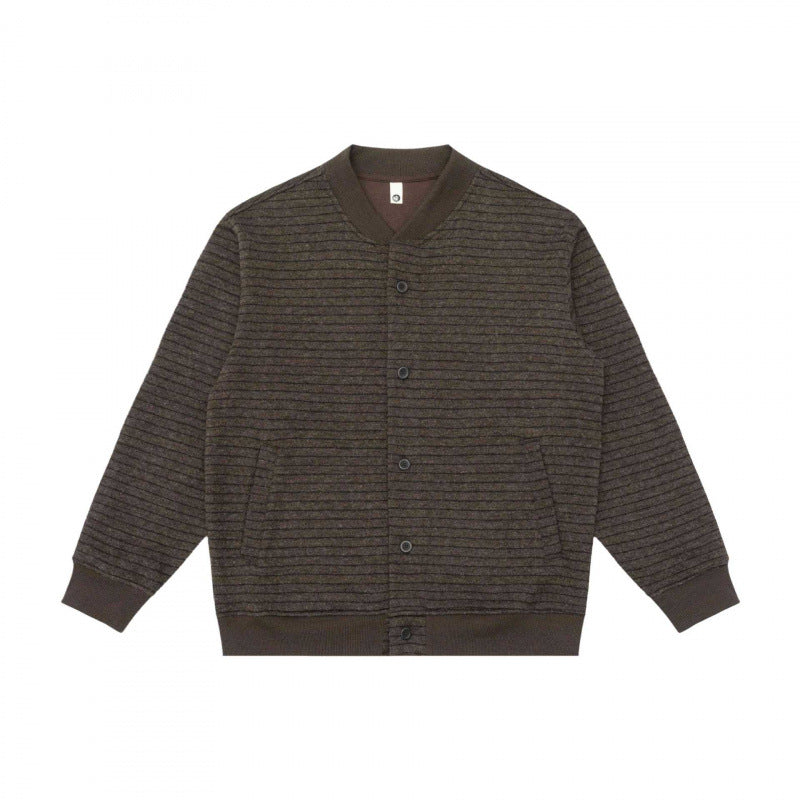 Men's Structured Knit Cardigan with Snap Button Placket and Ribbed Hem Mune Fashion