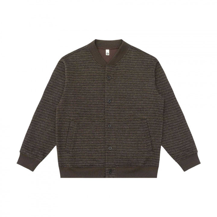 Men's Structured Knit Cardigan with Snap Button Placket and Ribbed Hem Mune Fashion