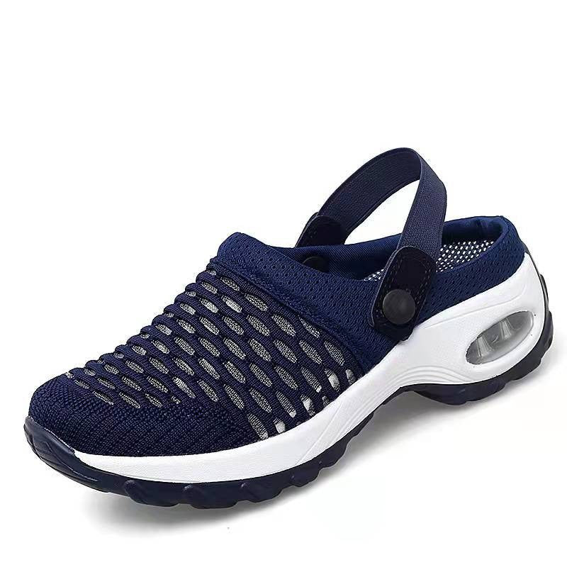 Women's Breathable Mesh Sports Clog with Adjustable Heel Strap and Air Cushion Mune Fashion