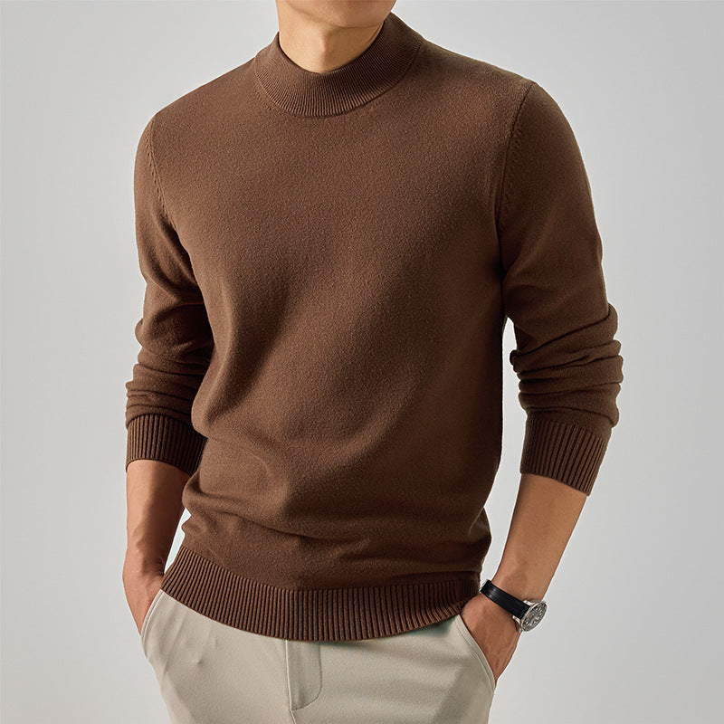 Men's Short High Neck Fine Knit Sweater with Slim Silhouette Mune Fashion