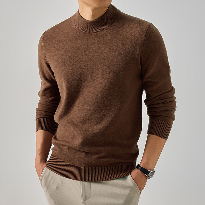 Men's Short High Neck Fine Knit Sweater with Slim Silhouette Mune Fashion