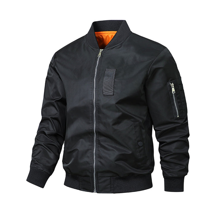 Men's camouflage bomber jacket in pilot style with multiple pockets and knitted cuffs Mune Fashion