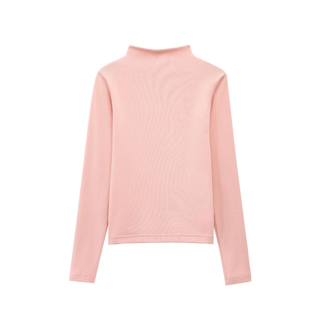 Women's narrow cut stretch roll-neck pullover made of fine knit Mune Fashion