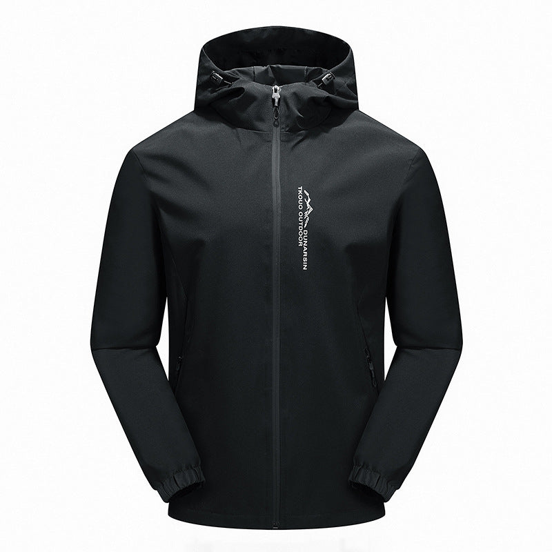 Men's Ultralight Rain Jacket with Hood, Water-Repellent Membrane and Taped Seams Mune Fashion
