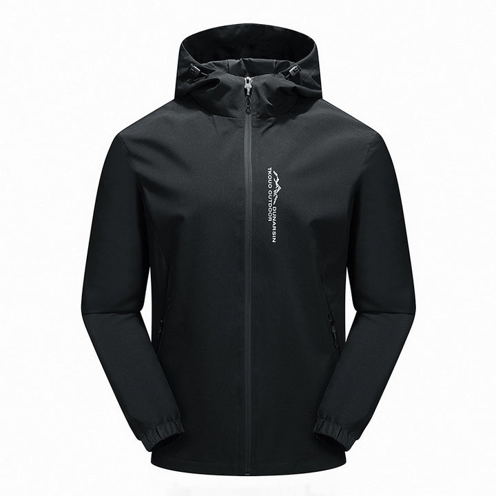 Men's Ultralight Rain Jacket with Hood, Water-Repellent Membrane and Taped Seams Mune Fashion