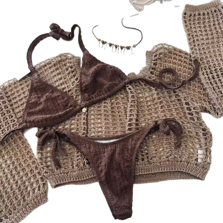 Women's Bikini Set with Transparent Overlay Mune Fashion