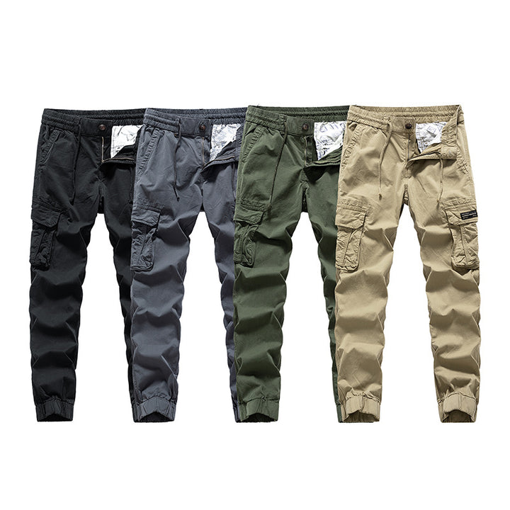 Herren Cargo-Jogginghose im Utility‑Stil mit Elastikbund, Tunnelzug und Mehrfach‑Cargotaschen Mune Fashion