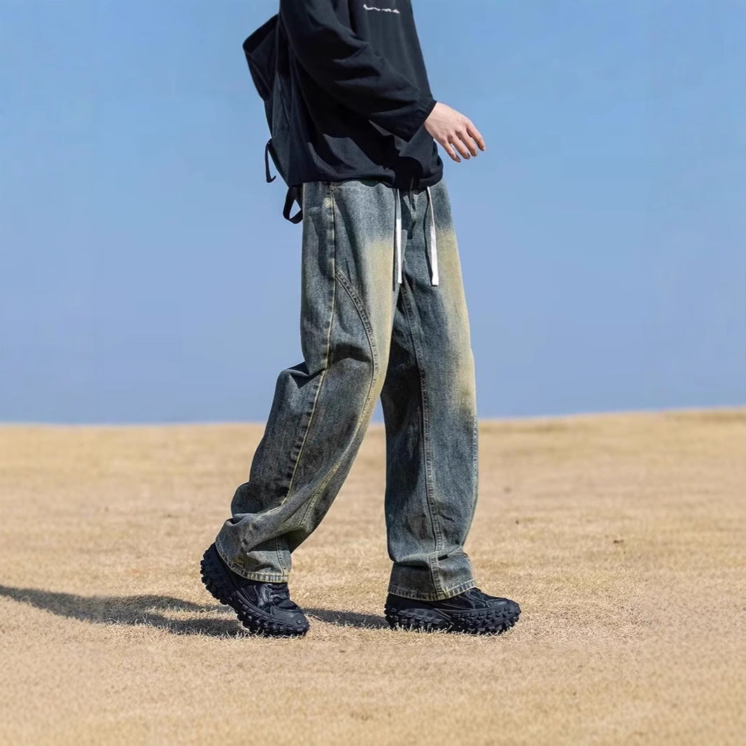 Men's Wide-Cut Denim Pants Mune Fashion 1787982091