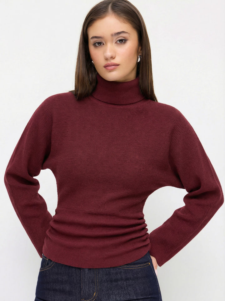 Women Elegant Turtleneck Sweater Mune Fashion