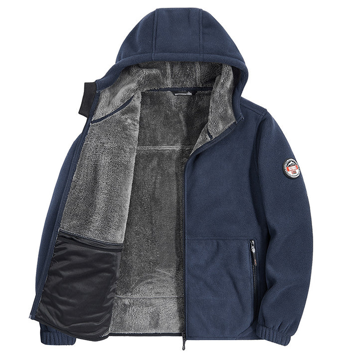 Men's fleece jacket with hood and teddy lining Mune Fashion