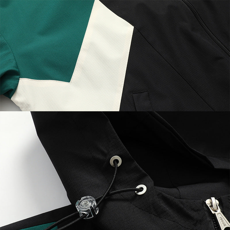 Men's sporty transitional jacket with color block design Mune Fashion