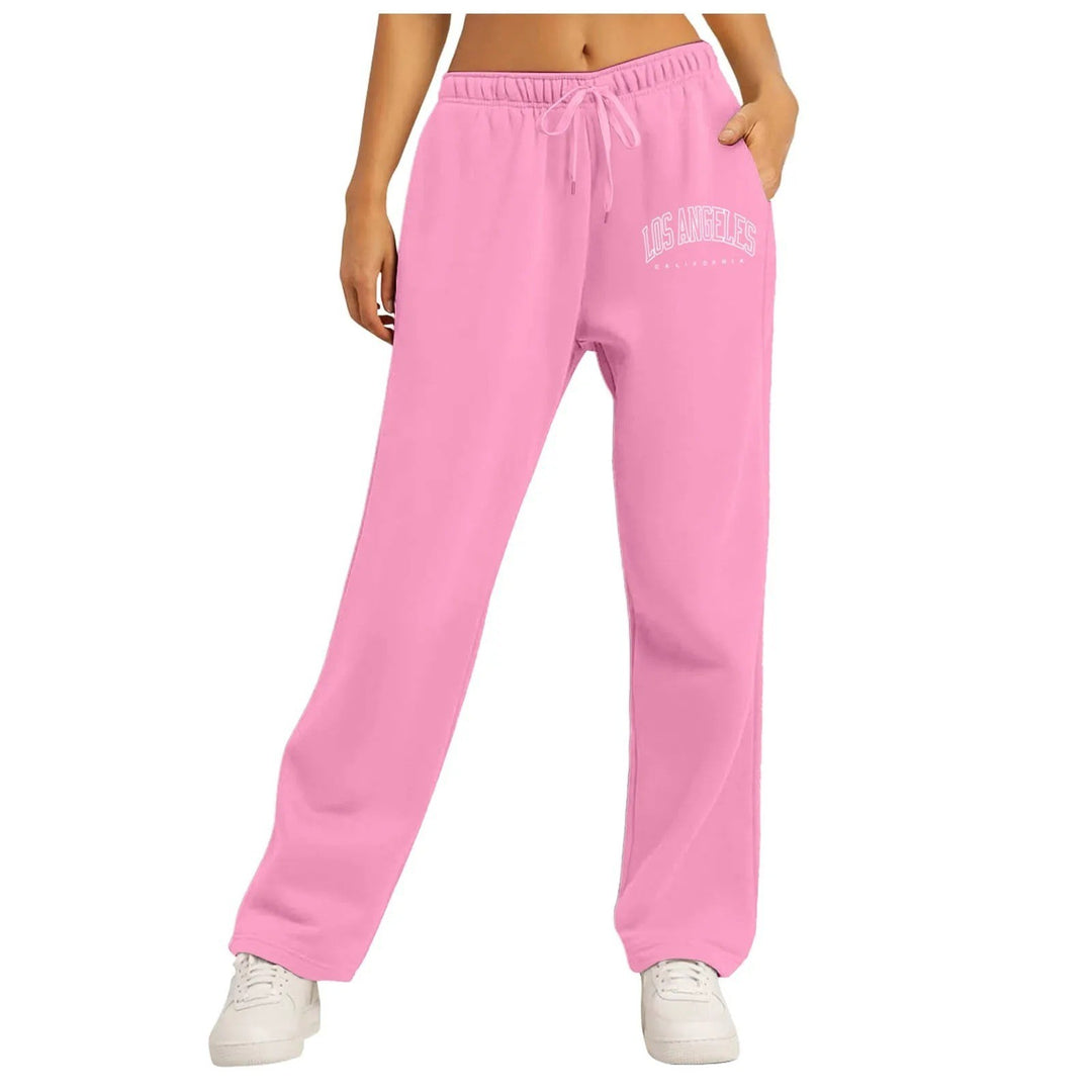 Ladies high-waisted lounge pants with elastic waistband and side pockets Mune Fashion