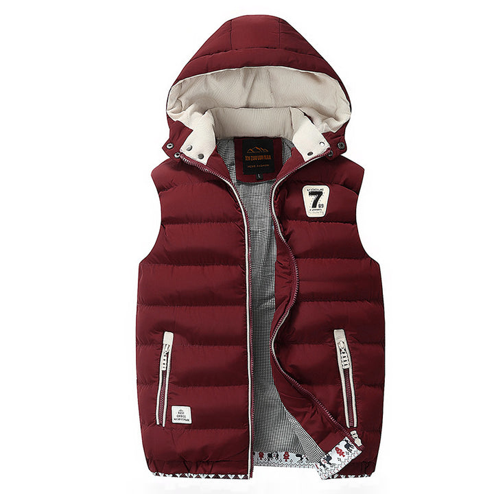 Men's Thermal Insulated Padded Vest with Hood