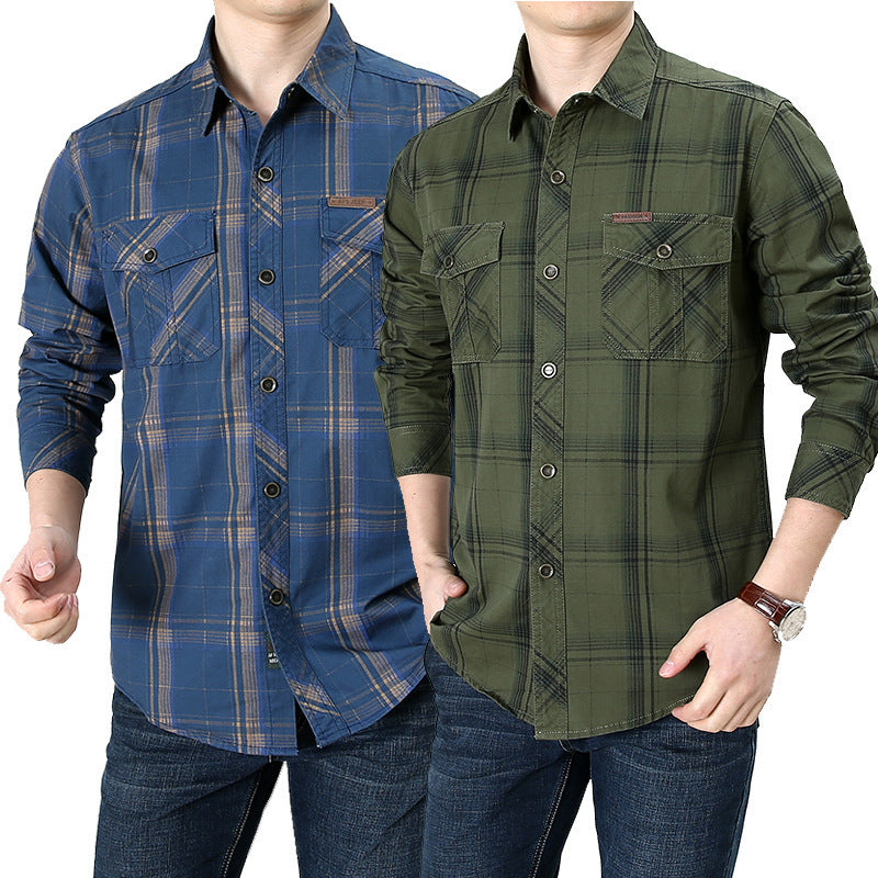 Men's Checkered Long Sleeve Shirts Mune Fashion