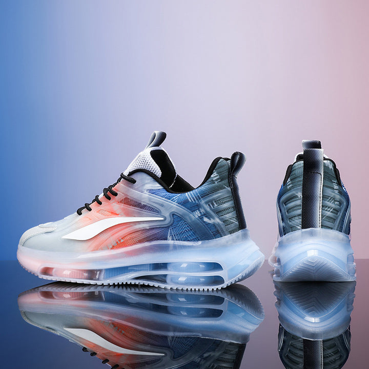 Unisex lightweight air cushion sneakers with transparent gradient upper material and visible air chamber Mune Fashion