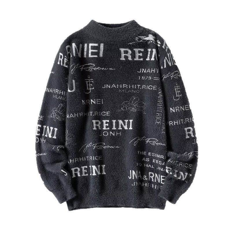 Women's Cozy Oversized Sweater with High Collar Mune Fashion
