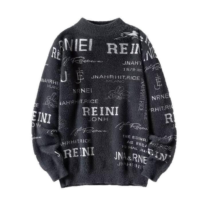 Women's Cozy Oversized Sweater with High Collar Mune Fashion
