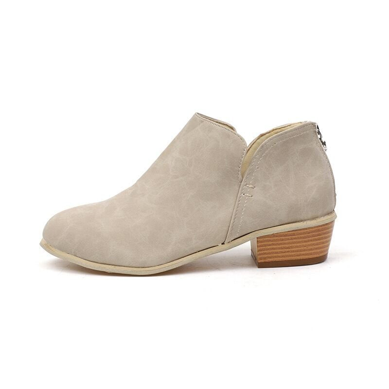 Ladies nan elegant short ankle boots made of suede imitation with concealed zipper at the heel and padded comfort insole Mune Fashion