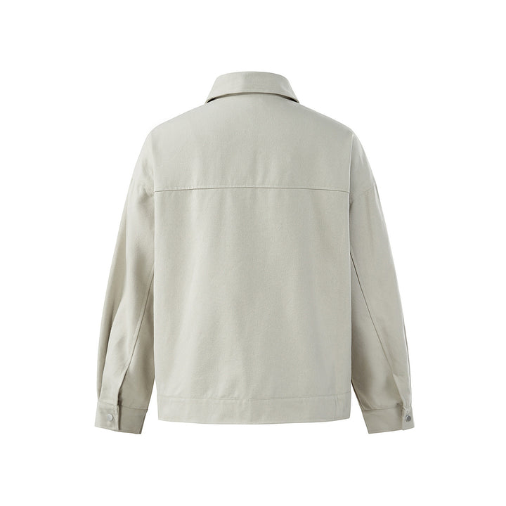 Men's Oversized Canvas Jacket with Distinct Metal Hook Closures Mune Fashion