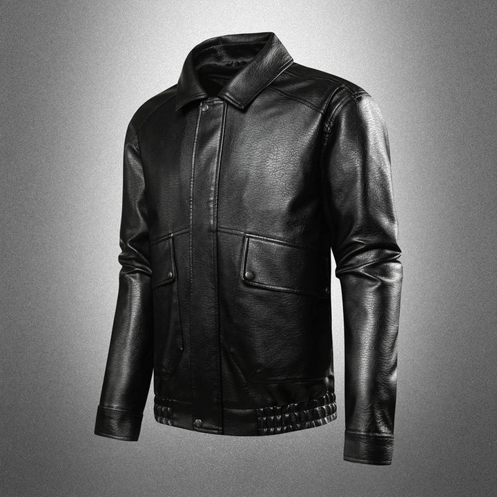 Men's Premium Faux Leather Jacket with Practical Pockets Mune Fashion