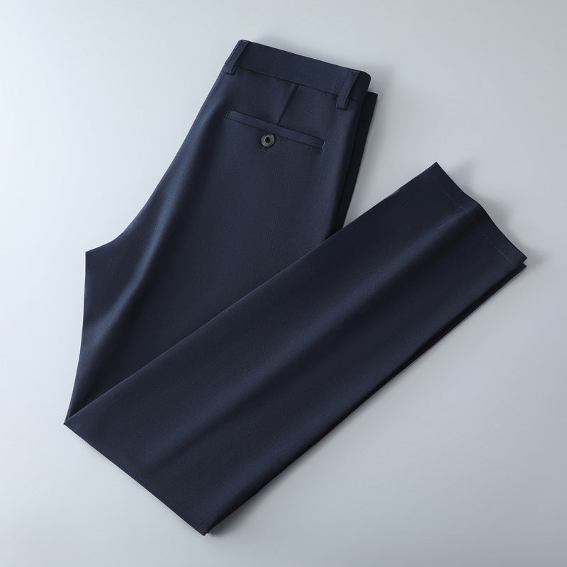 Men's slim-fit suit trousers made of stretch twill with straight leg Mune Fashion