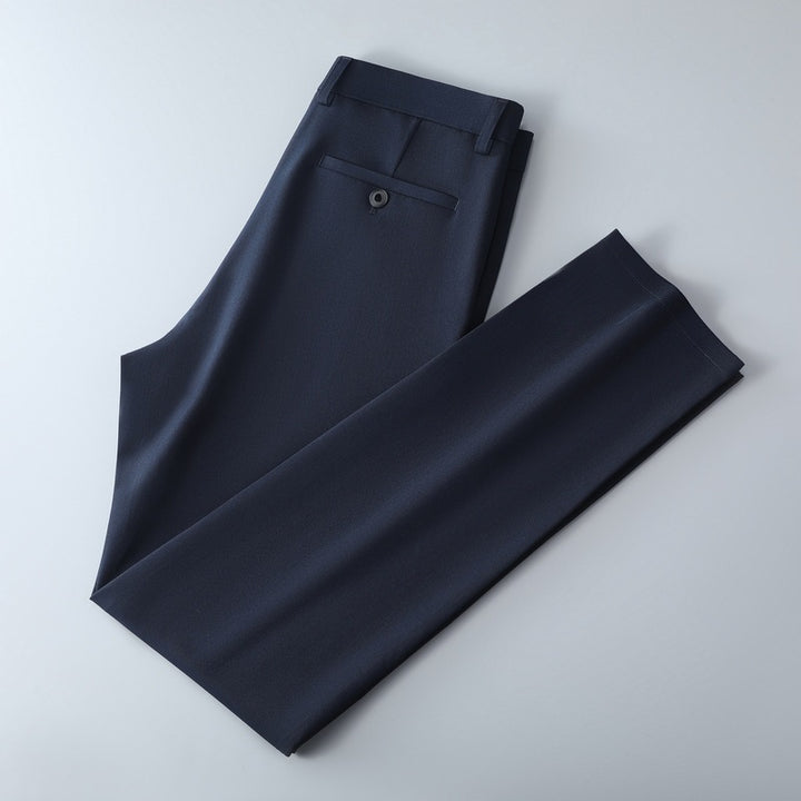 Men's slim-fit suit trousers made of stretch twill with straight leg Mune Fashion