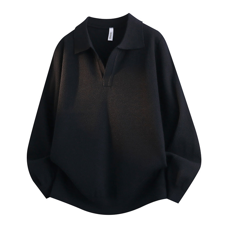 Ladies Casual Sweater with V-Neck Mune Fashion