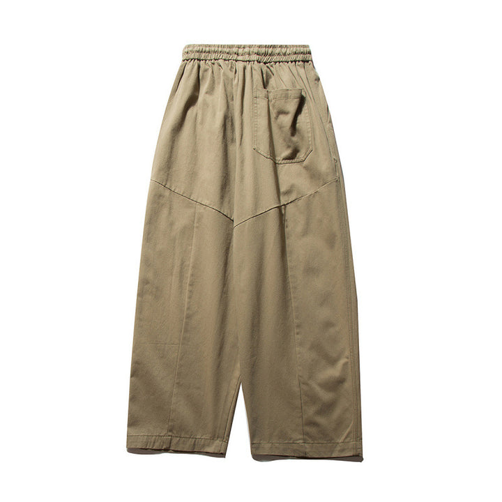 Unisex Wide Culotte Pants with Elastic Waistband and Drawstring Mune Fashion