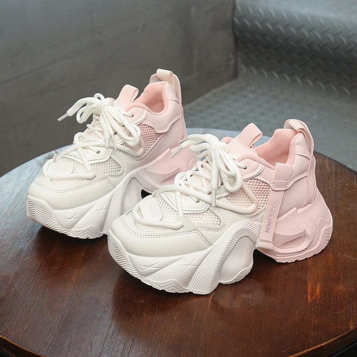 Women's sporty chunky sneakers with breathable mesh upper and flexible sole Mune Fashion