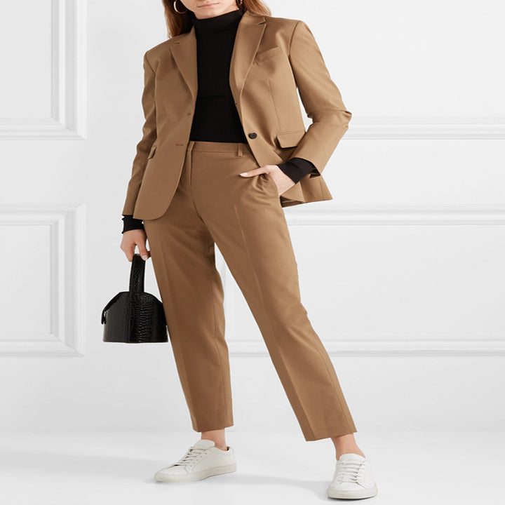 Women Tailored Two-Piece Blazer-Pant Suit in Slim Tailoring Mune Fashion