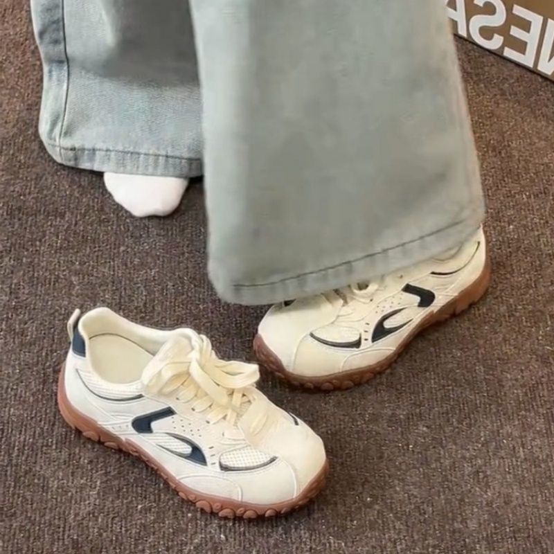 Damen Chunky Retro-Sneaker mit gepolsterter Komfortsohle und profilierter Gummisohle Mune Fashion