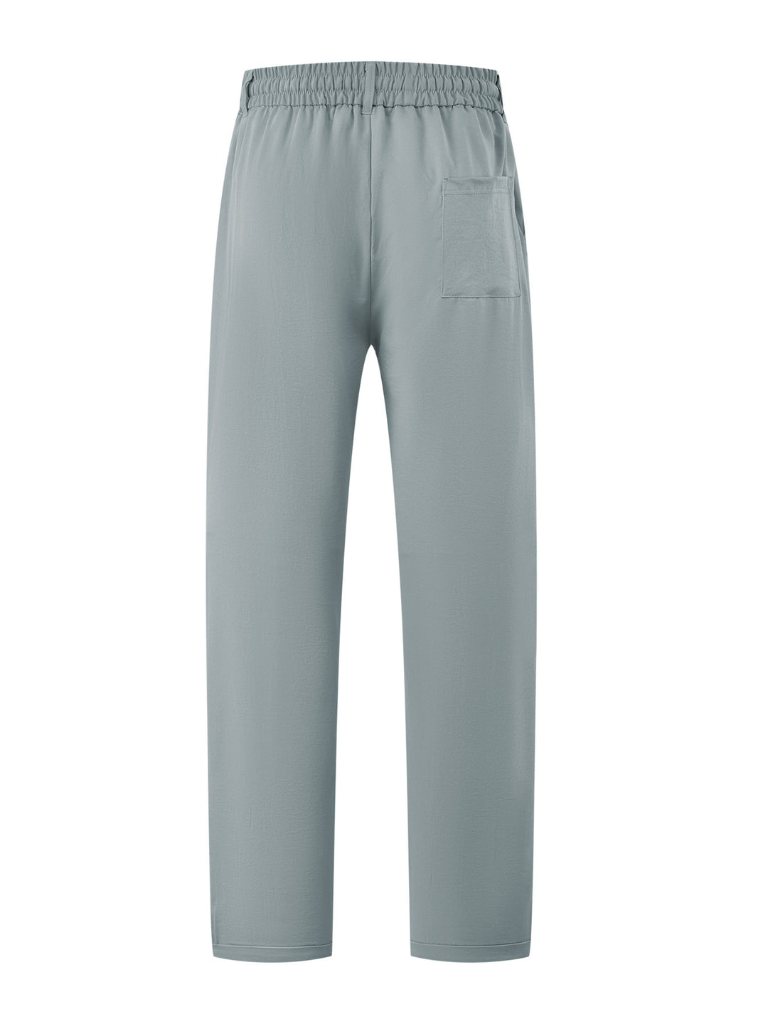 Women's Light Relaxed Trousers with Elastic Waistband, Straight Cut & Sewn-on Back Pocket Mune Fashion