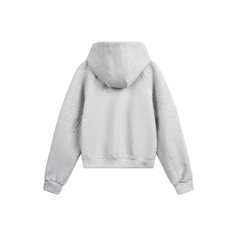 Unisex Hooded Sweat Jacket with Two-Way Zipper and Boxy Cut Mune Fashion