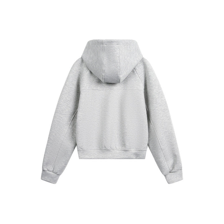 Unisex Hooded Sweat Jacket with Two-Way Zipper and Boxy Cut Mune Fashion
