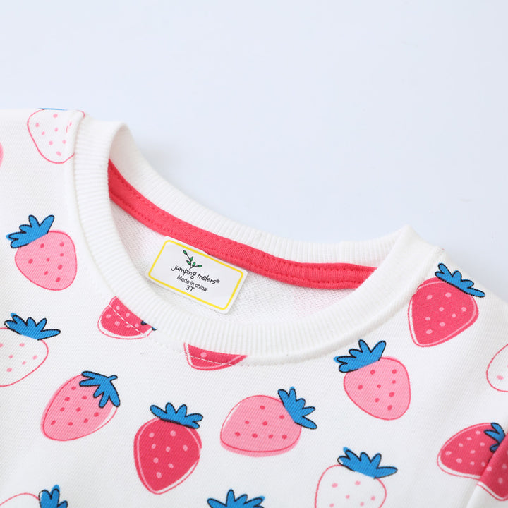 Girl's sweatshirt with cheerful strawberry pattern Mune Fashion