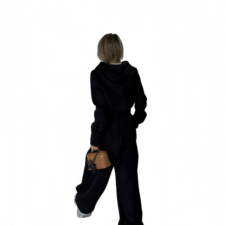 Women's Hoodie Sweat Jacket with Teddy Lining, Zipper and Drawstring Mune Fashion