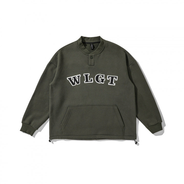 Unisex Oversize Sweatshirt with Henley button placket, kangaroo pocket and drawstring hem Mune Fashion