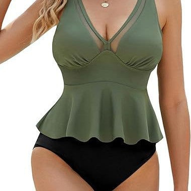Women's Flowing Peplum Swimsuit Mune Fashion