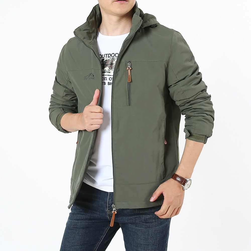 Men's functional jacket with adjustable hood collar Mune Fashion