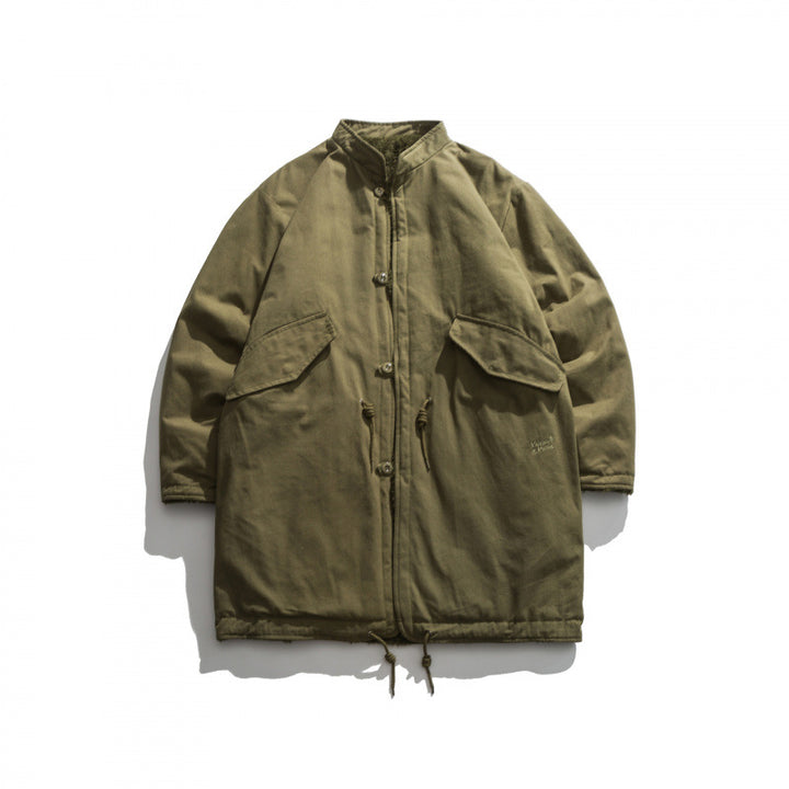 Men's Insulated Parka Jacket in Oversized Cut with Sherpa Lining and Drawstring Hem Mune Fashion