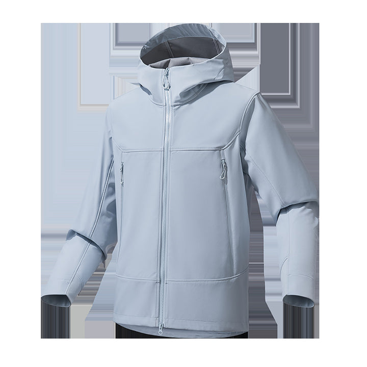 Men's Softshell Hoodie with Stretch, wind and water-repellent membrane and two-way zipper Mune Fashion