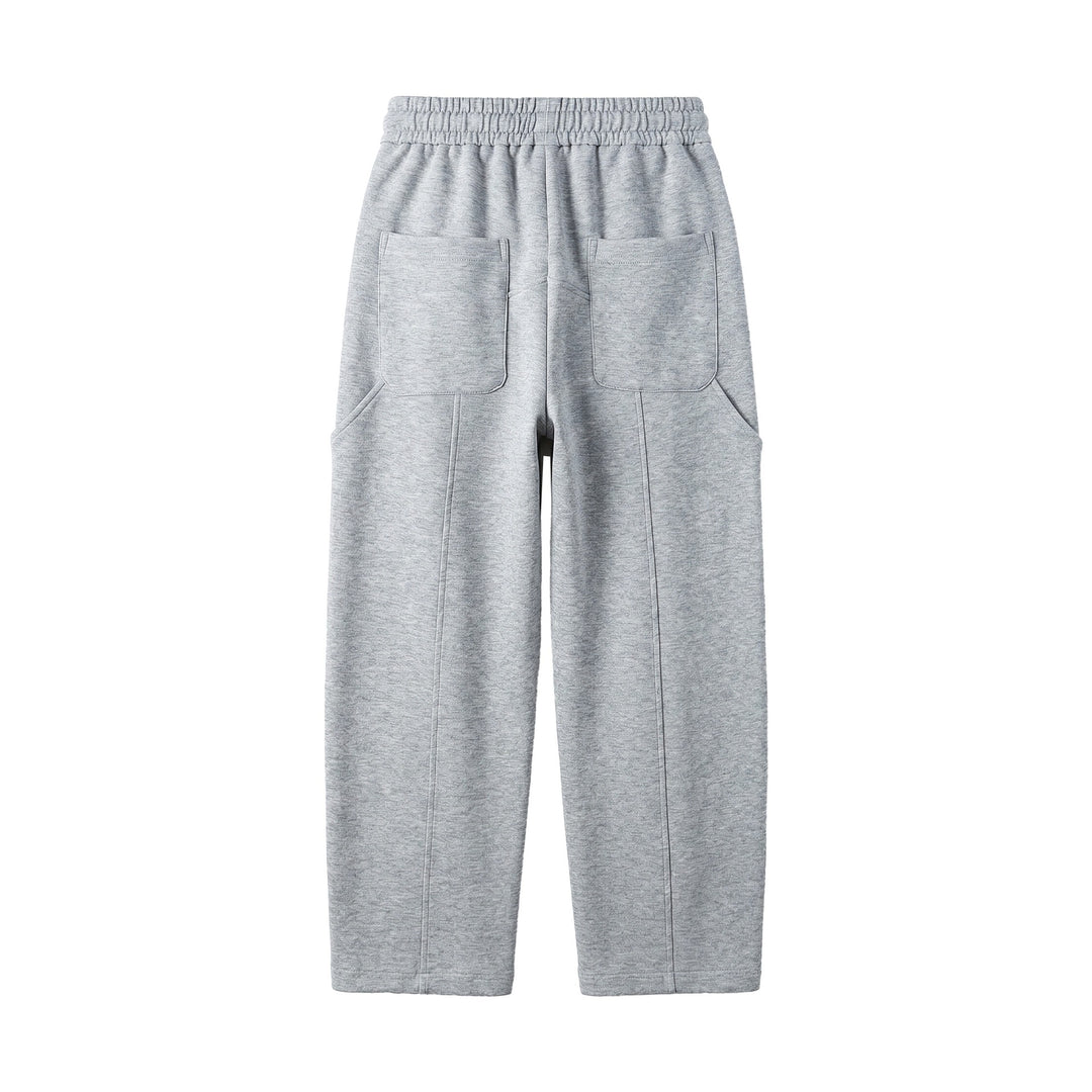 Women's Cropped Sweatpants with Elastic Waistband and Decorative Seams Mune Fashion
