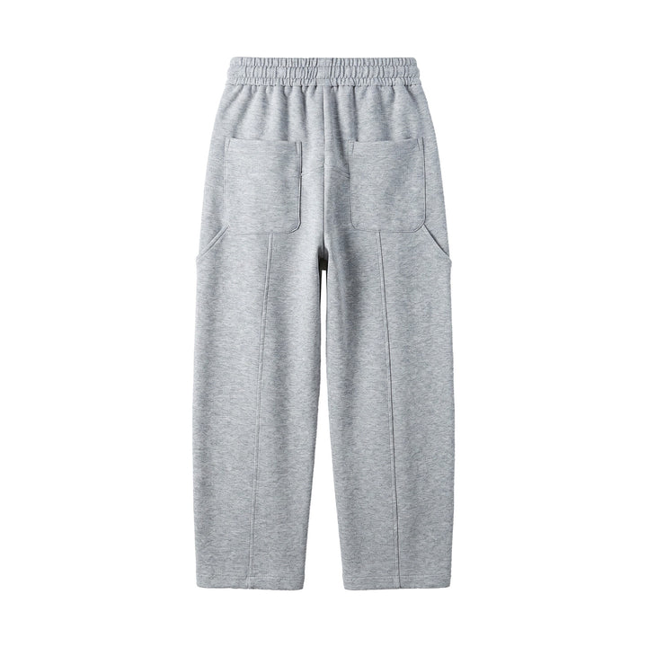 Women's Cropped Sweatpants with Elastic Waistband and Decorative Seams Mune Fashion