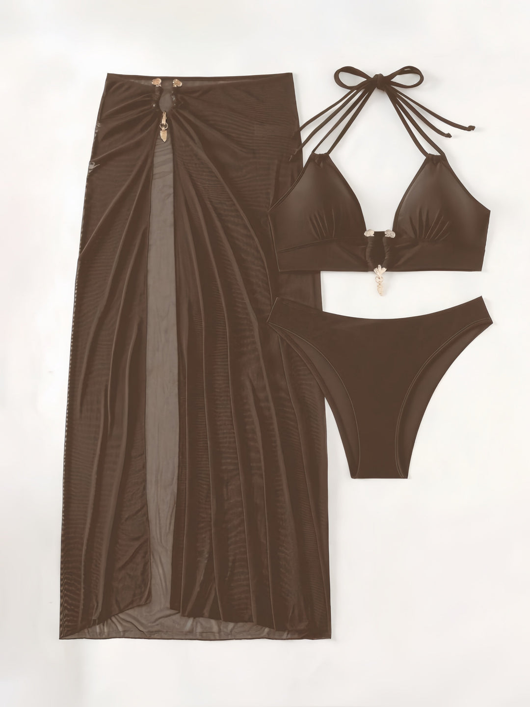 Women's bikini set with transparent maxi skirt Mune Fashion
